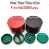 Dhl free Sharpstone Grinders 40 50 55 63mm Flat Top Smoking Accessories Crushers Zinc Alloy 4 Layers Herb Grinder free add logo Ultra-cheap