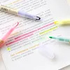 Highlighters Dual Head Writing 2 In 1 Highlighter Pen Japanese Stationery Cute Office School Supplies