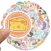 50 adet Sevimli Panda No-Tekrar Etiketler Karikatür Kawaii Küçük Goldfish Yeşil Küçük Dinozor Penguen Diskleri Grafiti PVC Kaykay Motosiklet Bisiklet Sticker