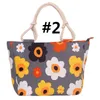 Femmes une épaule sac à provisions Grande capacité Matériel de toile de haute qualité Vente en gros de sacs de mode Sac à main Stripes Tote Flower design CVR32