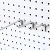 50 st Carbon Steel Peg Board Pegboard Hooks Garage Work Shop Storage Display Organisation Stål hängande verktyg (silver) 210609