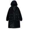 Men's Trench Coats Korean Style Windbreaker Men Fashion Loose Casual Hooded Streetwear Mid-length Jacket Coat Viol22