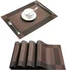 Tapis Pads 4 pièces/ensemble moderne élégant PVC napperon Table à manger tapis café anti-dérapant napperons bol Pad tasse sous-verres