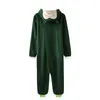 Anime Tutina Kigurumis con pantofole Pigiama verde Cartoon Suit Polar Fleece Tuta sottile Divertente Cool Homewear Sleepwear Unisex 211109