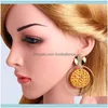 Charm JewelryDesigners Moda coreana Bambu Rattan Circle feminino Personalidade simples Earrings versáteis Ear AESSORIES ERP39 DROP DAPLE