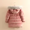 Manteau d'hiver pour bébé fille froide 3 4 6 8 10 11 12 ans adolescent épaississement avec fausse fourrure boule à capuche doudoune pour enfants filles 210701