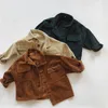 Herbst Winter Baby Jungen Mädchen Cord Mantel Koreanische Japan Stil Kinder Kleidung Junge Mädchen Langarm Jacke Kinder 211011