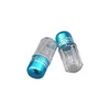 ピルホルダーオーガナイザーコンテナボトルピルボックスクリア空の携帯用厚い厚いプラスチックボトルカプセルケースカラフルなネジキャップ