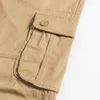 Boorubao Men Cargo брюки Мужчины Multi Multi Pockets Брюки Военные камуфляжные брюки Брюки Брюки Мужская эластичная талия ДАННЫХ 211013