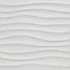 Art3d Plastic 3D Wallpaper Panel PVC Wave Wall Design White 12 Tiles 32 SF