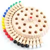 Kids Wooden Memory Match Stick Chess Fun Color Game Board Puzzles Educational Cognitive Ability Learning Toys for Children