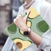 Diseño único de aguacate para iPad Funda compatible con iPad de 10,2 pulgadas Parte posterior suave de TPU con portalápices Funda inteligente con soporte triple Función de encendido/apagado automático Funda para iPad