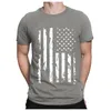 Homens camisetas Dia da Independência T-shirt Verão 3D Impressão digital 4 de julho Impressão listrada Tshirt Manga curta Camiseta Hombre 2022