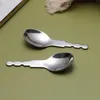 식기 먹이 숟가락과 포크 304 스테인레스 스틸 키즈 베이비 피드 스푼 flatware