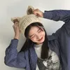 2020 Dameshoeden Winter met Pompon Cute Fox Hartshat Haak Groot Gebreid Voor Meisjes Kostuum Beanie Kerstmis Mensen Hoeden GLB