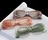 Ins Beliebte Mode kleine ovale Sonnenbrille Frauen Vintage Leopard Gelee Farbe Eyewear Männer Trending Sonnenbrille Schattierungen UV400