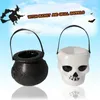 20 pz Mini Kettles Kettles Witch Skeleton Cauldron Holder Pot per Halloween 210724