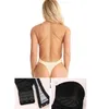 Femmes Backless Body Shapewear Invisible Bra Full Shaper Suit Butt Butter Thongs Slim Robes de mariée Deep V Neck Sexy 2201158264119