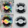 8D Fluffy 25mm Mink Eyelashes Extensions Soft Thick False Lashes Eye Makeup Accessory With Square Storage Box