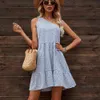 Dames Mouwloze One-Shoulder Casual Floral Print Jurk Vrouwelijke Mini Beach Jurk Zomer Een-Shoulder Jurk Vestidos 210514