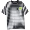 Harajuku Kobiety T-shirt Mid-Długość Stripe Kobiet Topy Letnie Koszulki z krótkim rękawem Plus Size Kobiety Sexy Topy 210507