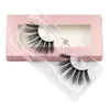 25mm 3D Faux Mink False Eyelashes 1 Pair Dramatic Thick Fluffy Fake Eyelash Handmade Wispy Lashes Extension Eye Makeup Tool