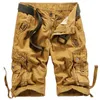 Darphinkasa män cargo shorts casual lösa bomull militära overalls kamouflage tie-färg plus storlek 210629