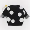 Kinderen Baby Dot Winter Meisjes Truien Knit Kids Casual Jongens Kleding 1-6 jaar Pullover 210417