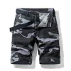 Mens Military Cargo Shorts Casual Fashion Multi Pocket Summer Brand Cotton Army Camouflage Tactical Plus Size 210806