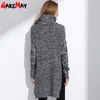 Damski Turtleneck Sweter Zima Ciepłe Knitwear Oversized Dla Kobiet Topy Moda Długie Odzież Damska Bluzy 210428