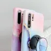 Classic Marble Phone Cases For Huawei P40 Pro P30 P20 Lite Pro Mate 30 20 Pro Flexible Folded Holder Soft Back Cover