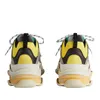 2022 أصيل مشروع Hacker Triple S Beige Green Yellow Flora Print Shoes Men Women Sports Trainers Old Dad Platform Sneakers Paris