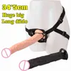 Nxy dildo lång stor rem på läder sele trosor sex leksaker för kvinna lesbisk strapon stropplös realistisk penis 112720807171271