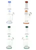 Vintage Glass 17inch Bong Water Pipes hookah Dab Rig with perc Smoking Oil Burner With Bowl can put customer logo