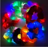 LED grote darm haar party ins lichtgevende hoofdtooi drie versnellingen glanzend touw netto rode nachtclub bungee kleur lamp rubberen band vrouwelijke accessoires