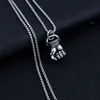 2022 Fist Fitness and Gym Necklaces Pendants Chain Punk For Men Hip Hop Stainless cool style Titanium Steel Alloy Pendant necklace