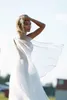 Bridal Party Gowns 2022 One Shoulder Country Wedding Dresses Organza Strap Pleats White Boho A-Line Beach Vestidos De Novia Mariage