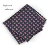 2021 (5pcs /Lot )Men Luxury Polyester Silk Handkerchief Flower Dots Stripe Pocket Square Wedding Hanky Party Christmas Chest Towel