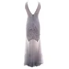 Casual Dresses Elegant Party Dress Women 1920s Flapper Vintage Great Gatsby Charleston Sequin Tassel Night Hem Gown