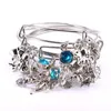 5 SZTUK Zestaw Bransoletka Drut Bransoletki Dla Kobiet Dziewczyny Biżuteria Sea Life Animal Charms Bangles Cuff Jewlery C045 Q0719