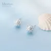 Real 100% 925 plata esterlina simple moda pequeños aretes para mujeres joyería hipoalergénica con tapones para los oídos 210707