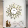 Amerykański 3d Kute Dekoracji Rzemiosła Salon Home Mute Clock Mural Ozdoby Ozdoby El Ścienne Wisiorek 210414