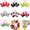 16 Color Venta al por mayor Otoño Invierno Perros de compañía Calcetines Ropa para perros Antideslizante Punto Zapatos pequeños Grueso Cálido Pata Protector Cachorro Gato Desgaste interior Producto de arranque 4Pc / set A129