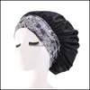 Beanie/Skl Caps Hats & Hats, Scarves Gloves Fashion Aessories Brand Women Satin Night Beauty Salon Sleep Cap Er Hair Bonnet Silk Head Wide E