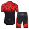 Maglia da ciclismo Pro estiva nera rossa 2024 Set kit da bicicletta sportivo da corsa di squadra traspirante abbigliamento da bici corto da uomo M36