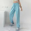 트래프 Y2K 스포츠 바지 하라주쿠 한국 패션 의류 조깅 여성 넓은 다리 스웨트 팬츠 미학 바지 Streetwear 1872 210712