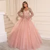 sequin robe blush rose