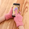 5本の指の手袋2021冬の女性タッチスクリーンコットンウォームカジュアルレディース特大暖かい漫画プリント女性屋外服