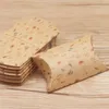 Confezione regalo a forma di cuscino in carta Kraft Mini Scatole per imballaggio al cioccolato per caramelle Custodia per gioielli Custodie per feste festive 30 colori BH6005 TYJ