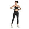 Tayt Spor Kadınlar Fitnyoga Pantolon Kırpma Üst Yüksek Nöbet Seksi Askı Sutyen Sütyen Spor Yelek Spor Giyim Koşu Iki Parçalı Set 2020 x0629